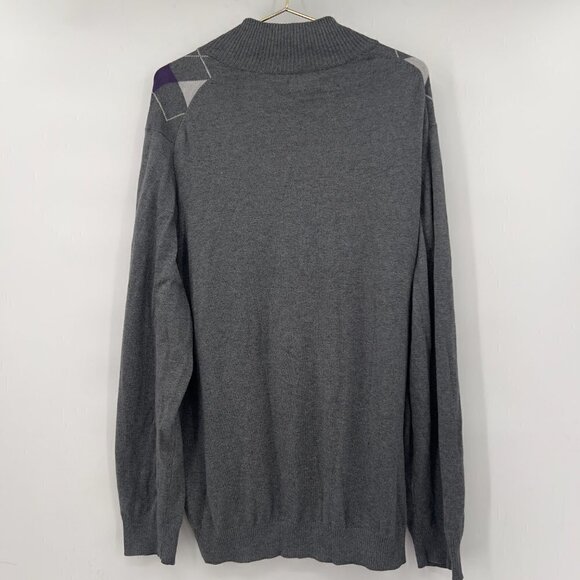 Croft & Barrow Plus Mens Quarter Zip Gray Mock Sweater. NWT - Picture 2 of 8